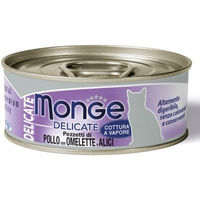 Produktbild von Monge Delicate Adult Katzen Nassfutter Hühnchen mit Omelett und Sardellen 80 g