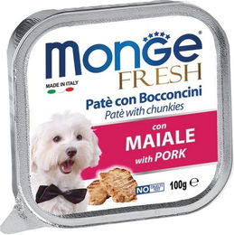 Monge Fresh Hundepatete Schwein ohne Konservierungsstoffe und Farbstoffe 100 g - 100 g – Bild 1 von 2