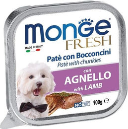 Produktbild von Monge Fresh Pastete mit Lamm für Hunde ohne Farb- und Aromastoffe 100 g