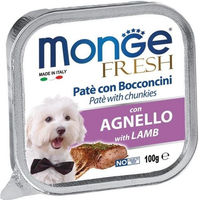 Produktbild von Monge Fresh Pastete mit Lamm für Hunde ohne Farb- und Aromastoffe 100 g