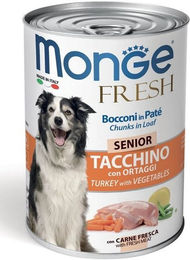 Monge Fresh Senior Hundepaté Truthahn mit Schwein 400g - 400 g – Bild 1 von 2