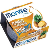 Produktbild von MONGE Fruit Katzen Nassfutter Thunfisch mit Ananas Stückchen in Sauce Adult 80 g glutenfrei - 80 g