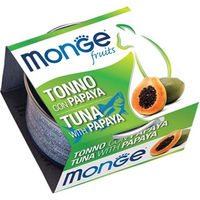 Produktbild von MONGE Fruit Katzenfutter Adult Thunfisch mit Huhn und Papaya 80 g für Haut und Fell