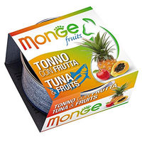 Produktbild von Monge Fruits Katzen Nassfutter Adult Thunfisch mit Früchten ohne Zuckerzusatz und Farbstoffe 80 g