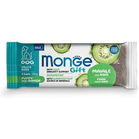 Produktbild von Monge Gift Fruits Bars Belohnungssnack Sticks mit Schwein und Kiwi für Welpen und Junghunde 100 g