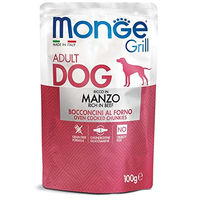 Produktbild von Monge Grill Hundefutter Nassfutter mit Rindfleisch für Haut Fell und Immunsystem 100 g