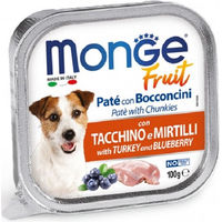 Produktbild von Monge Hundepaté Truthahn mit Heidelbeeren hoher Fleischanteil 100g