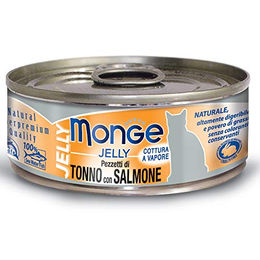 Produktbild von Monge Jelly Katzen Nassfutter Adult Stückchen in Gelee mit Thunfisch und Lachs 80 g