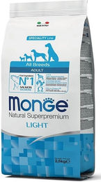 Monge Light Adult Hundefutter Lachs mit Reis Monoprotein 2,5 kg - 2,5 kg – Bild 1 von 7
