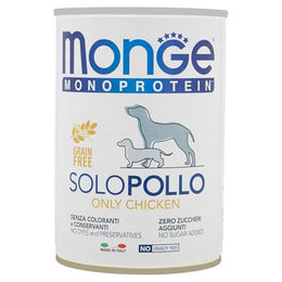 Produktbild von Monge Monoprotein Hundefutter Huhn Getreidefrei Nassfutter Dose 400 g - 400 g