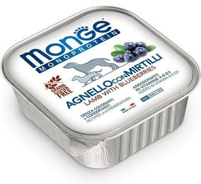 Monge Monoprotein Lamm mit Blaubeere Hundepaté getreidefrei 150 g - 150 g – Bild 1 von 2