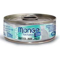Produktbild von Monge Natural Adult Katzen Nassfutter Stückchen in Sauce Huhn und Fisch 80 g