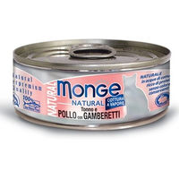 Produktbild von Monge Natural Katzen Nassfutter Thunfisch mit Hühnchen und Garnelen Adult 80g
