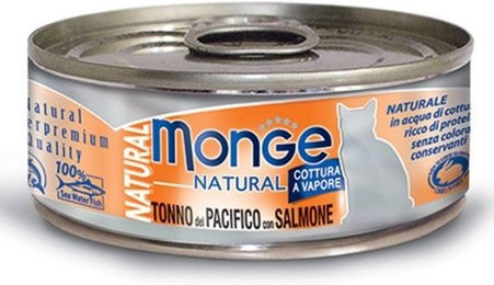 Produktbild von Monge Natural Katzenfutter Thunfisch mit Hühnchen und Lachs 80g - 80 g