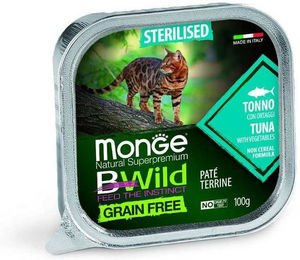 Monge Natural Superpremium Katzenfutter Sterilised Paté mit Thunfisch, Schwein und Huhn, getreidefrei, Adult, 100g - 100 g – Bild 1 von 2