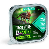 Produktbild von Monge Natural Superpremium Katzenfutter Sterilised Paté mit Thunfisch, Schwein und Huhn, getreidefrei, Adult, 100g - 100 g