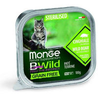 Produktbild von Monge Natural Superpremium Katzenfutter Sterilised Wildschwein und Huhn Paté Getreidefrei Adult 100g - 100 g