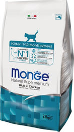 Monge Natural Superpremium Kitten Trockenfutter Huhn oder Fisch 1,5 kg - 1,5 kg – Bild 1 von 2