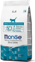Monge Natural Superpremium Kitten Trockenfutter Huhn und Lachs 400g - 400 g – Bild 1 von 2