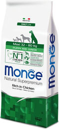 Monge Natural Superpremium Maxi Hundefutter für Welpen und Junghunde mit Huhn und Fisch 24 kg - 12 kg – Bild 1 von 2