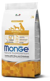 Monge Natural Superpremium Monoprotein Hundefutter Adult Pute Reis und Kartoffel 2,5 kg – Bild 1 von 2