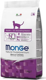 Monge Natural Superpremium Trockenfutter für erwachsene Katzen mit Huhn 400g - 400 g – Bild 1 von 7