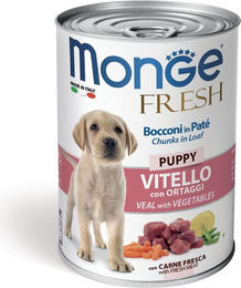 Monge Puppy Fresh Hundefutter Pastete Kalb-Gemüse für Welpen 400 g – Bild 1 von 1