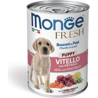 Produktbild von Monge Puppy Fresh Hundefutter Pastete Kalb-Gemüse für Welpen 400 g