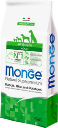 Produktbild von Monge Super Premium Kaninchenfutter mit Huhn, Reis und Kartoffeln für alle Altersstufen 12 kg - 12 kg