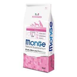 Monge Superpremium Adult Hundefutter Schwein Hypoallergen Monoprotein 12 kg - 12 kg – Bild 1 von 2