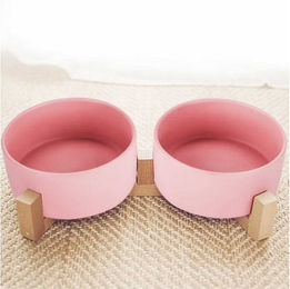 Monkimau Doppel-Futternapf aus Keramik für Hunde und Katzen in Rosa 2 x 850ml - 850 ml – Bild 1 von 2