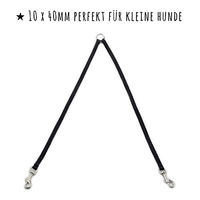 Produktbild von MONKIMAU Doppelleine für 2 Hunde aus Nylon in Schwarz wasserabweisend