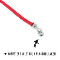 Produktbild von MONKIMAU Doppelleine für 2 Hunde aus wasserabweisendem Nylon in Rot