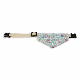 Monkimau Hunde-Set bestehend aus Nylon-Halsband mit Klickverschluss und Baumwoll-Halstuch mit Elefanten-Motiv für mittelgroße Hunde – Bild 1 von 8