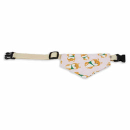 Monkimau Hunde-Set bestehend aus Nylon-Halsband mit Klickverschluss und buntem Baumwoll-Halstuch für mittelgroße Hunde – Bild 1 von 8