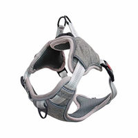 Produktbild von Monkimau Hundegeschirr für Welpen gepolstert und atmungsaktiv mit Reflexstreifen grau S - 1 Stk.