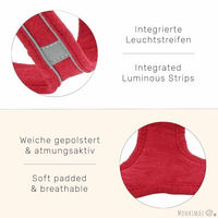 Produktbild von Monkimau Hundegeschirr mit Leine für kleine Hunde und Katzen aus Mikrofaser in Türkis XS - 150 cm