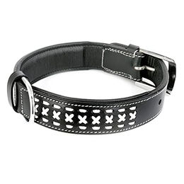 Monkimau Hundehalsband aus Leder geflochten und gepolstert XS-S - 1 Stk. – Bild 1 von 8