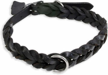 Monkimau Hundehalsband aus Leder Schwarz Größe L – Bild 1 von 3