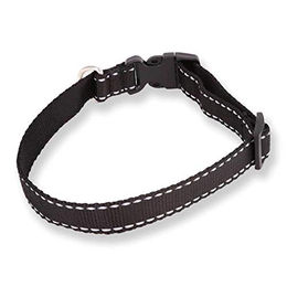 Monkimau Hundehalsband aus Nylon für mittelgroße und große Hunde wasserabweisend Schwarz - 1 Stk. – Bild 1 von 7