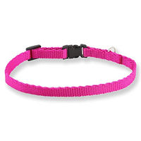 Produktbild von Monkimau Hundehalsband für kleine Hunde und Welpen aus Nylon in Pink wasserabweisend Größe S - 1 Stk.