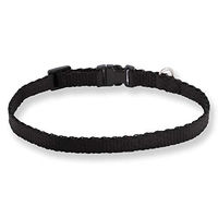 Produktbild von Monkimau Hundehalsband für kleine Hunde und Welpen aus Nylon in Schwarz wasserabweisend Größe S - 1 Stk.