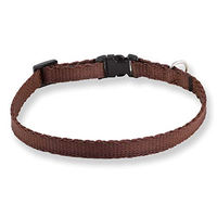 Produktbild von Monkimau Hundehalsband für kleine Hunde und Welpen aus wasserabweisendem Nylon in Braun Größe S - 1 Stk.