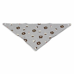 Monkimau Hundehalstuch aus Baumwolle für mittelgroße Hunde mit Bärchen und Punkten in Bunt und Grau – Bild 1 von 8