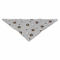 Produktbild von Monkimau Hundehalstuch aus Baumwolle für mittelgroße Hunde mit Bärchen und Punkten in Bunt und Grau