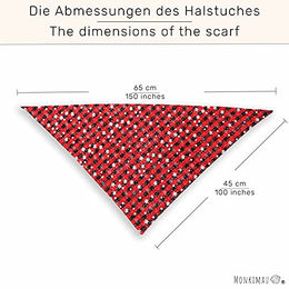 MONKIMAU Hundehalstuch für große Hunde aus Baumwolle Weihnachten Design in Grün - 1 Stk. – Bild 1 von 2