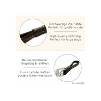 Produktbild von Monkimau Hundeleine aus Leder Kurzführer für große Hunde in Schwarz - 1 Stk.