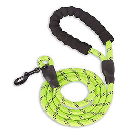 Monkimau Hundeleine aus Nylon mit reflektierenden Streifen für große Hunde, grün, 1,5 m – Bild 1 von 2