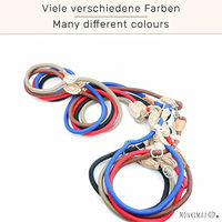 Produktbild von MONKIMAU Hundeleine mit Zugstopp Halsband Set für große Hunde aus Nylon in Braun - 150 cm