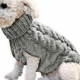 Monkimau Hundepullover für kleine bis mittelgroße Hunde und Katzen Grau XL – Bild 1 von 2